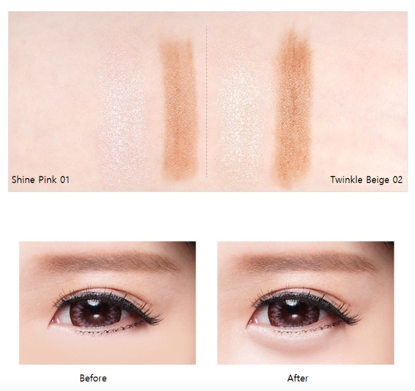 IM UNNY Lovely Eye Stick Duo 0.7g - 2 Color to Choose