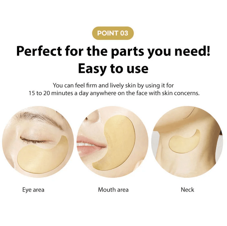 FOODAHOLIC Hydrogel Eye Patch 60Pcs - Rose Gold Health & Beauty oceanbuy beauty markham toronto free ship USA asian korean skincare