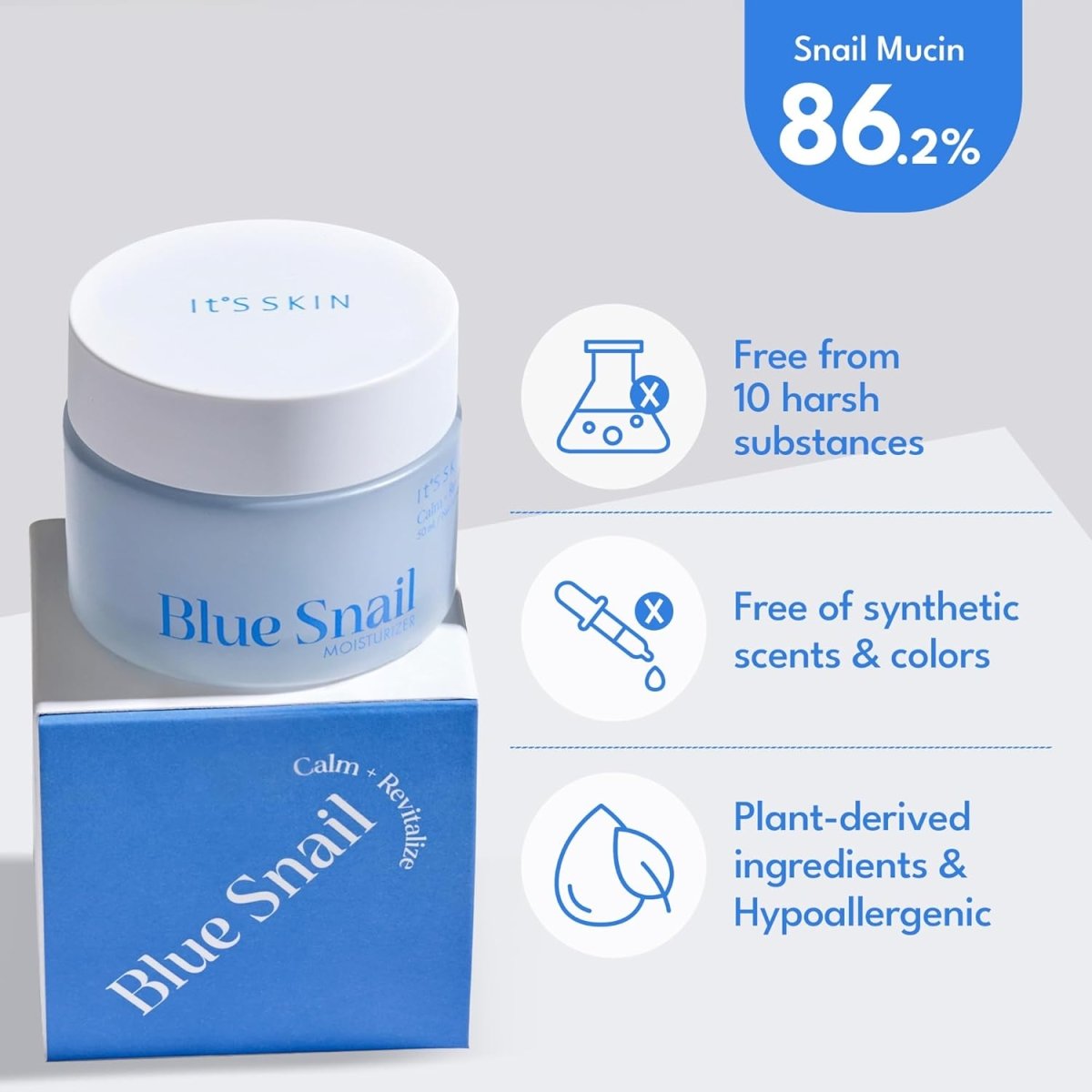 ITS SKIN Blue Snail Moisturizer 50ml Health & Beauty oceanbuy beauty markham toronto free ship USA asian korean skincare
