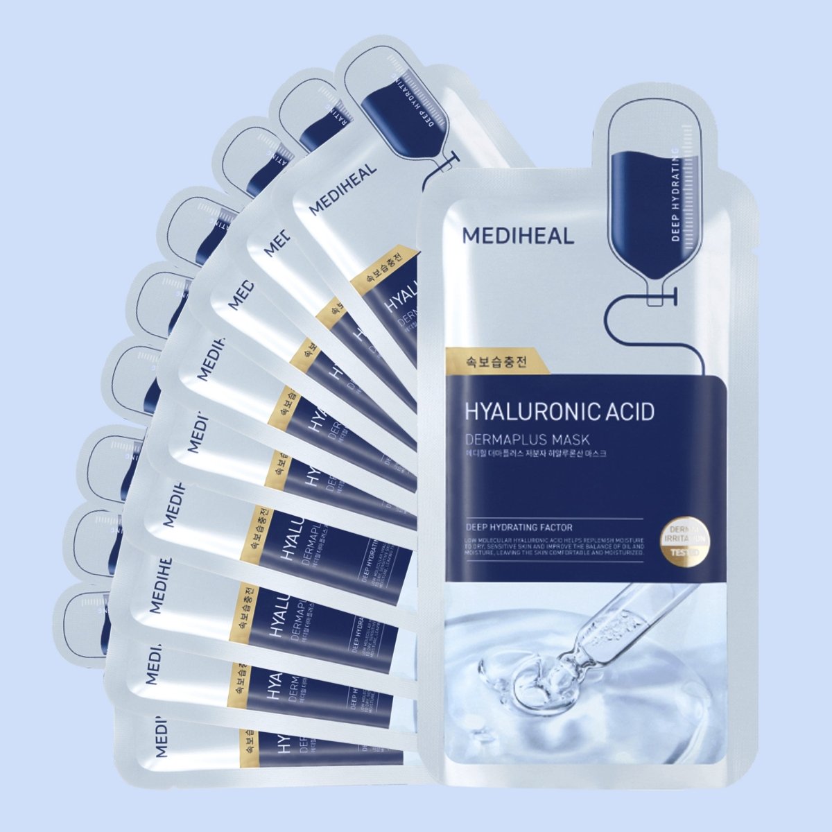 MEDIHEAL Dermaplus Mask 10Pcs - Low Molecular Hyaluronic Acid Health & Beauty oceanbuy beauty markham toronto free ship USA asian korean skincare