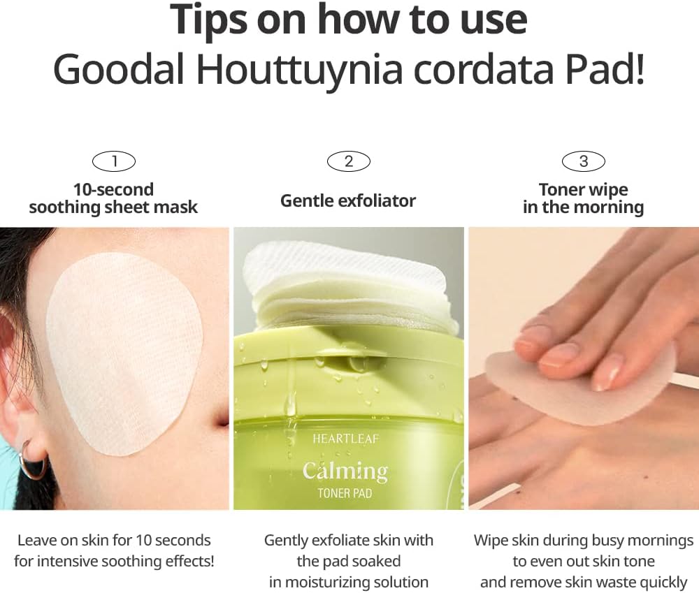 GOODAL Houttuynia Cordata Calming Toner Pad 70 Pads Health & Beauty oceanbuy.ca markham toronto free ship USA asian korean skincare