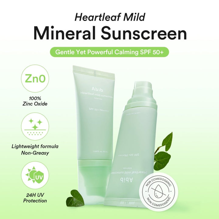 ABIB Heartleaf Mild Sunscreen SPF 50+ PA++++ 50ml Health & Beauty 3