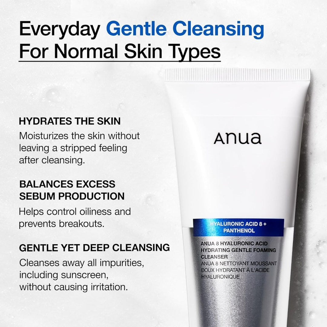 ANUA 8 Hyaluronic Acid Hydrating Gentle Foaming Cleanser 150ml Health & Beauty oceanbuy beauty markham toronto free ship USA asian korean skincare