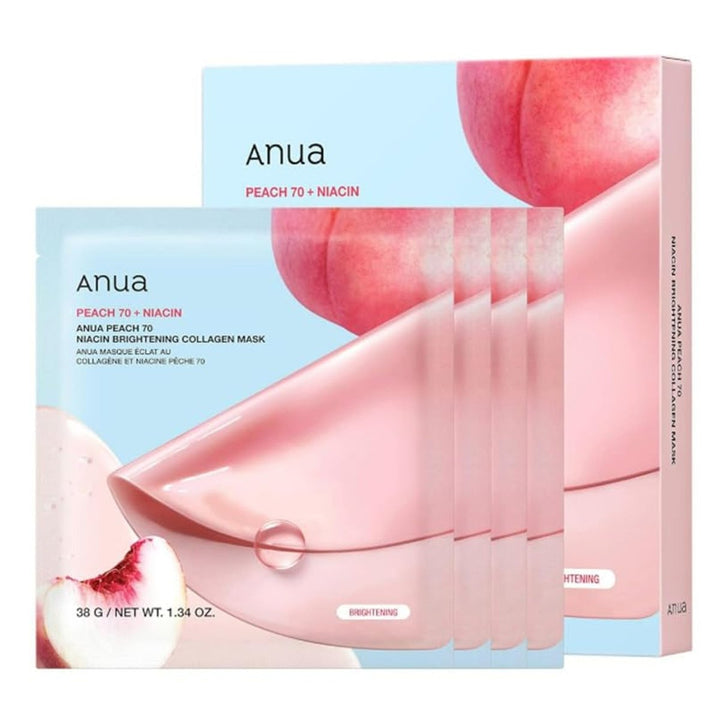 ANUA Peach 70 Niacin Brightening Collagen Mask 4Pcs Health & Beauty oceanbuy beauty markham toronto free ship USA asian korean skincare
