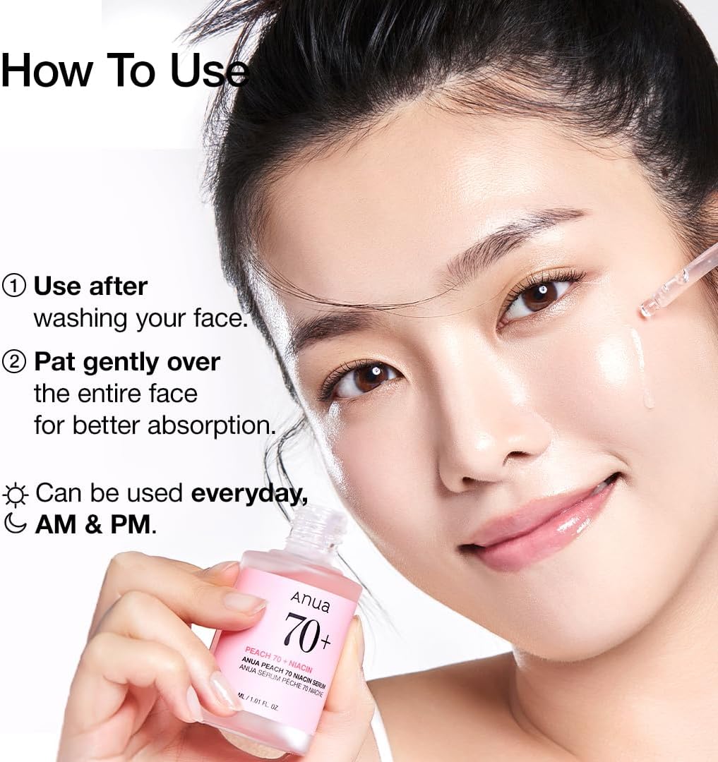 ANUA Peach 70% Niacinamide Serum 30ml Health & Beauty Kbeauty markham toronto free ship USA asian korean