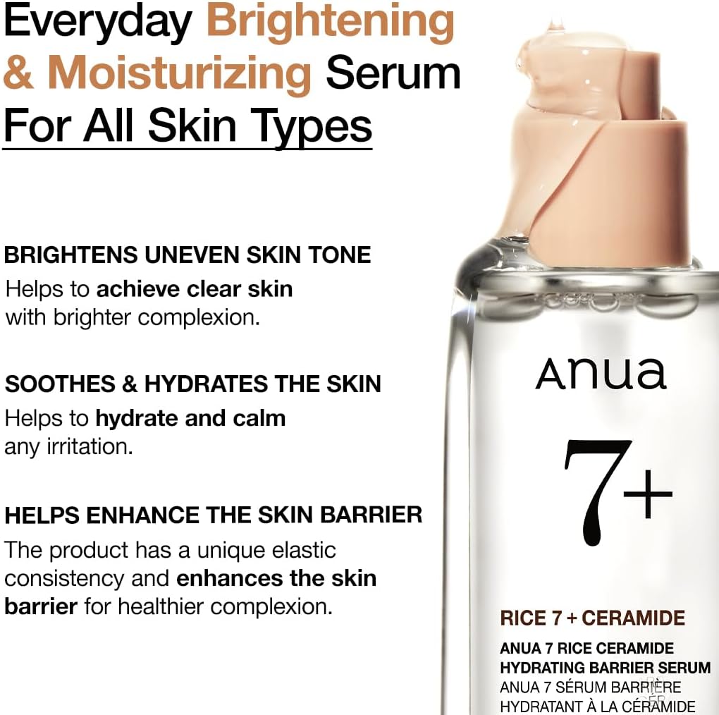 ANUA Rice 7 Ceramide Hydrating Barrier Serum 50ml Health & Beauty oceanbuy beauty markham toronto free ship USA asian korean skincare