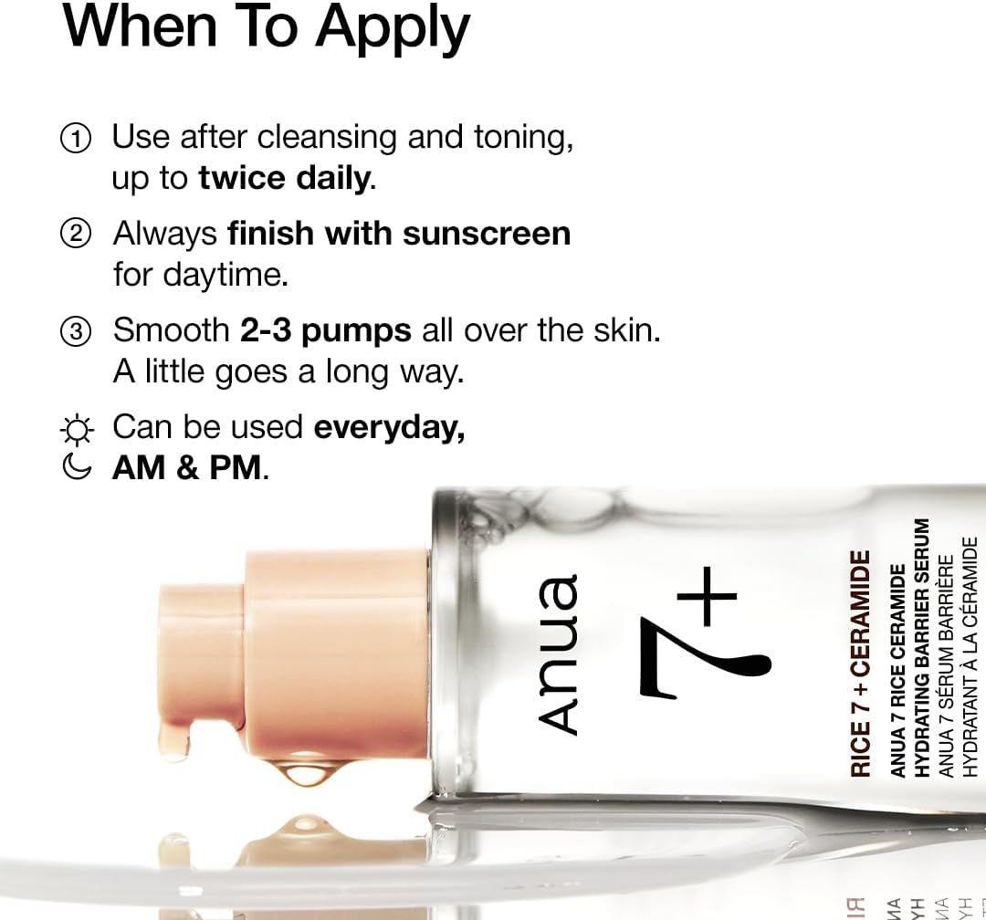 ANUA Rice 7 Ceramide Hydrating Barrier Serum 50ml Health & Beauty oceanbuy beauty markham toronto free ship USA asian korean skincare
