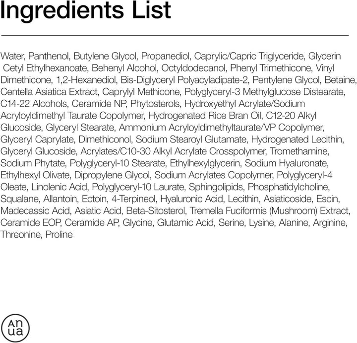 ANUA 3 Ceramide Panthenol Moisture Barrier Cream 100ml Health & Beauty