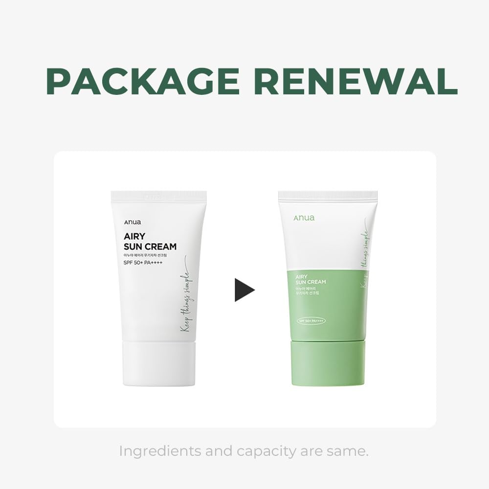 ANUA Airy Sun Cream SPF 50+ PA++++ 50ml Health & Beauty