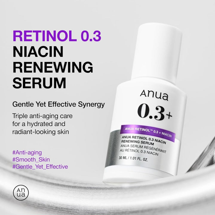 ANUA Nano Retinol 0.3% + Niacin Renewing Serum 30ml Health & Beauty