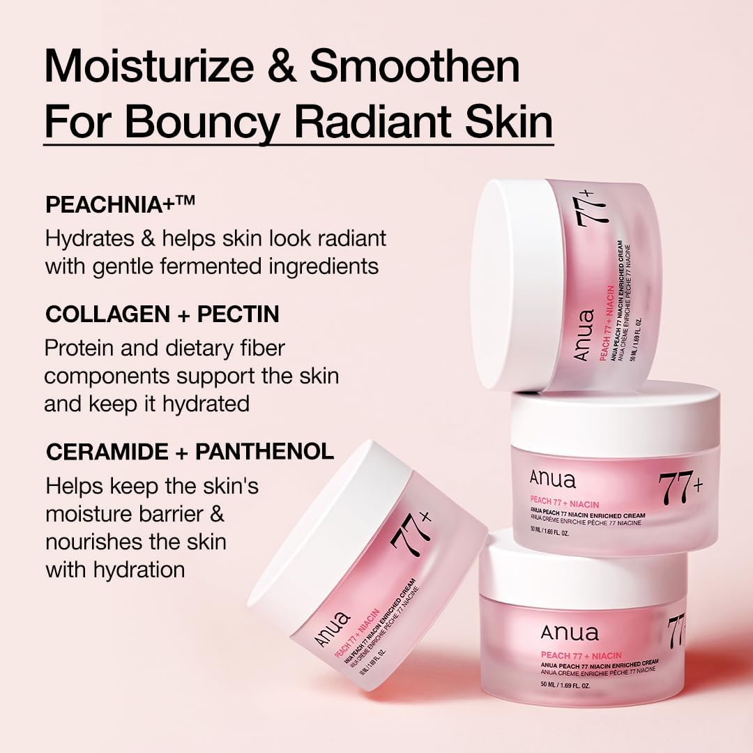ANUA Peach 77 Niacin Enriched Cream 50ml Health & Beauty 5