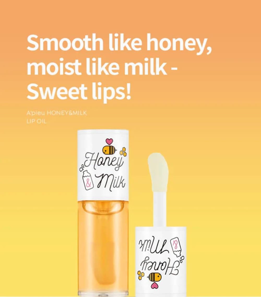 APIEU Honey & Milk Lip Oil 5g Health & Beauty oceanbuy.ca markham toronto free ship USA asian korean skincare