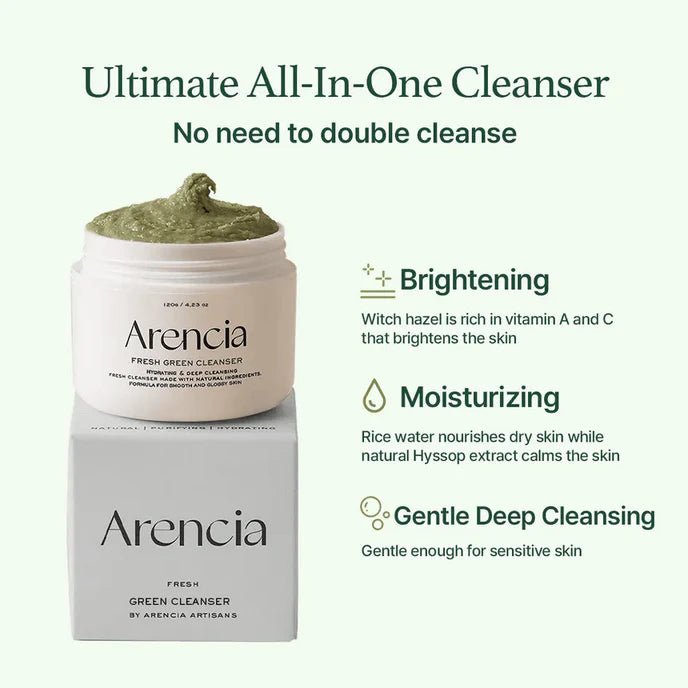 ARENCIA Fresh Green Rice Mochi Cleanser 120g Health & Beauty