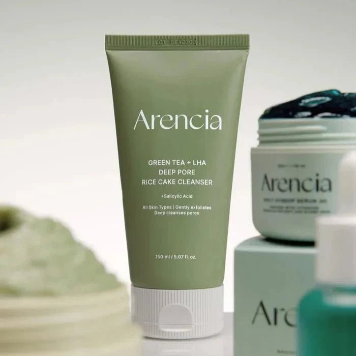 ARENCIA Green Tea + LHA Deep Pore Rice Cake Cleanser 150ml Facial Cleanser 1