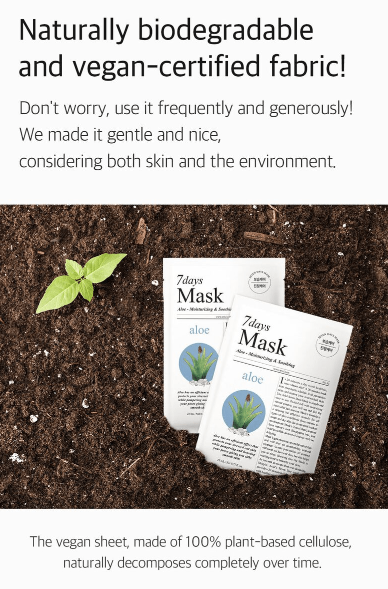 ARIUL 7 Days Mask 1Pcs - Aloe H Health & Beauty oceanbuy beauty markham toronto free ship USA asian korean skincare