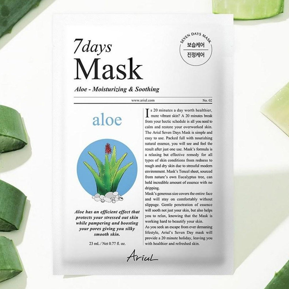 ARIUL 7 Days Mask 1Pcs - Aloe H Health & Beauty oceanbuy beauty markham toronto free ship USA asian korean skincare