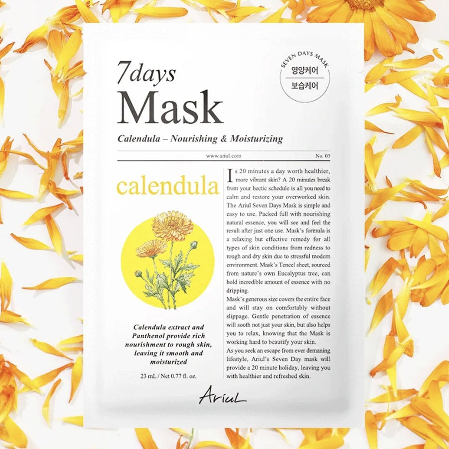 ARIUL 7 Days Mask 1Pcs - Calendula P Health & Beauty oceanbuy beauty markham toronto free ship USA asian korean skincare