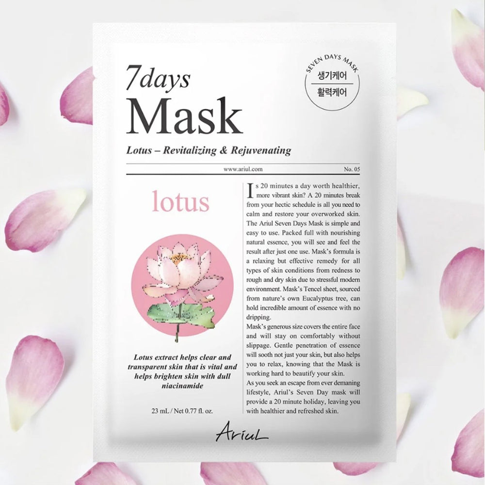 ARIUL 7 Days Mask 1Pcs - Lotus N Health & Beauty oceanbuy beauty markham toronto free ship USA asian korean skincare