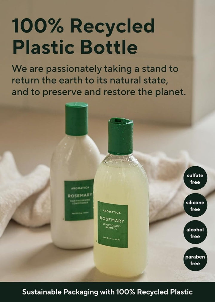 AROMATICA Rosemary Scalp Scaling Shampoo 400ml Hair Care Kbeauty markham toronto free ship USA asian korean