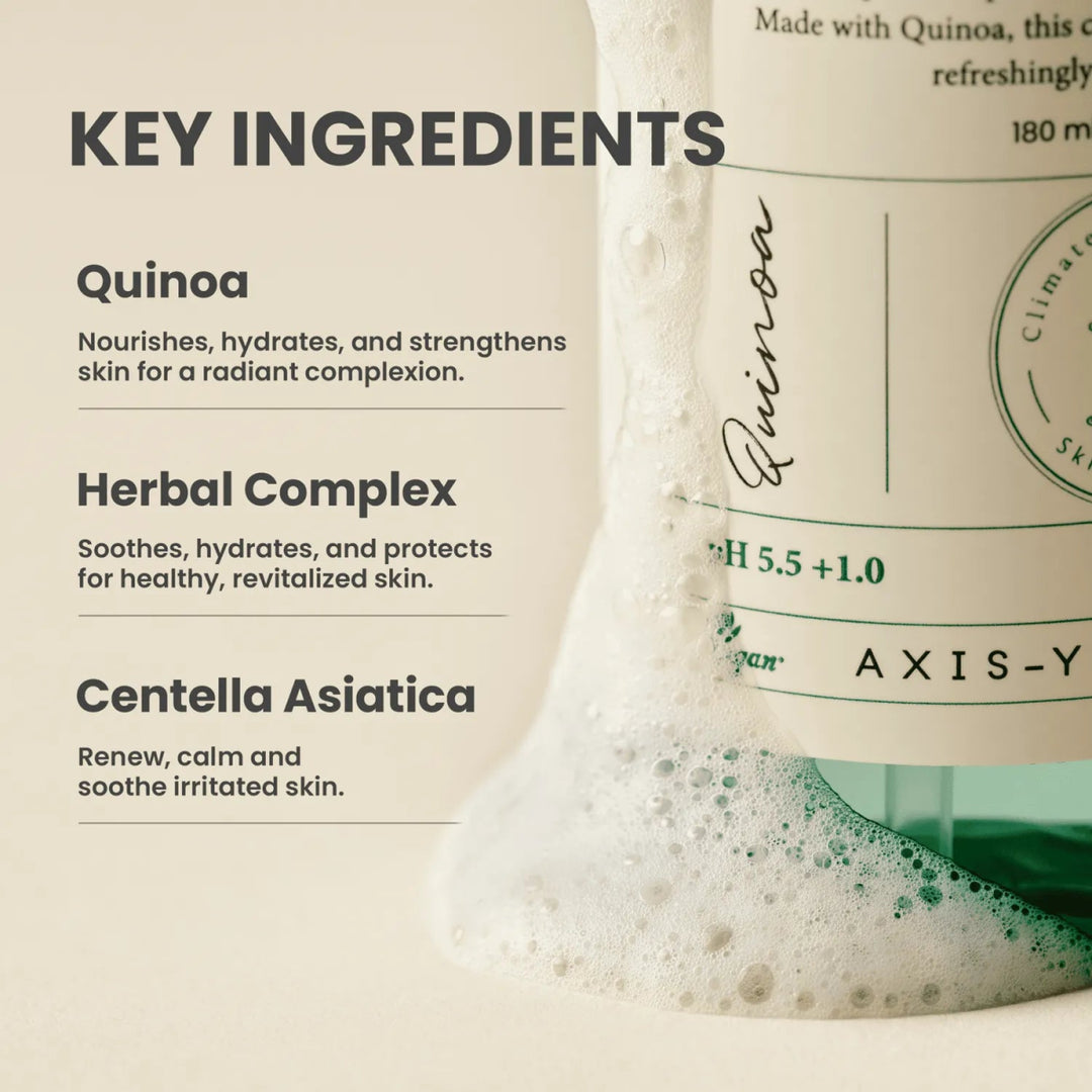 AXIS - Y Quinoa One - Step Balanced Gel Cleanser 180ml Health & Beauty oceanbuy beauty markham toronto free ship USA asian korean skincare