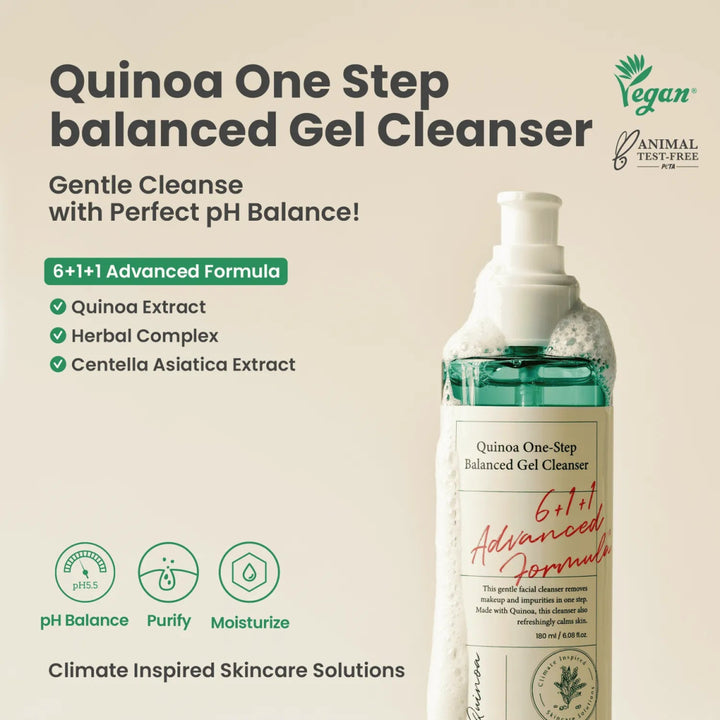 AXIS - Y Quinoa One - Step Balanced Gel Cleanser 180ml Health & Beauty oceanbuy beauty markham toronto free ship USA asian korean skincare