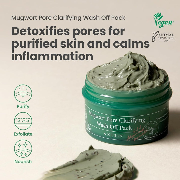 AXIS - Y Mugwort Pore Clarifying Wash Off Pack 100ml Health & Beauty 3