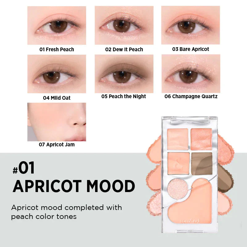 ROMAND Bare Layers Palette 14g - 01 Apricot Mood