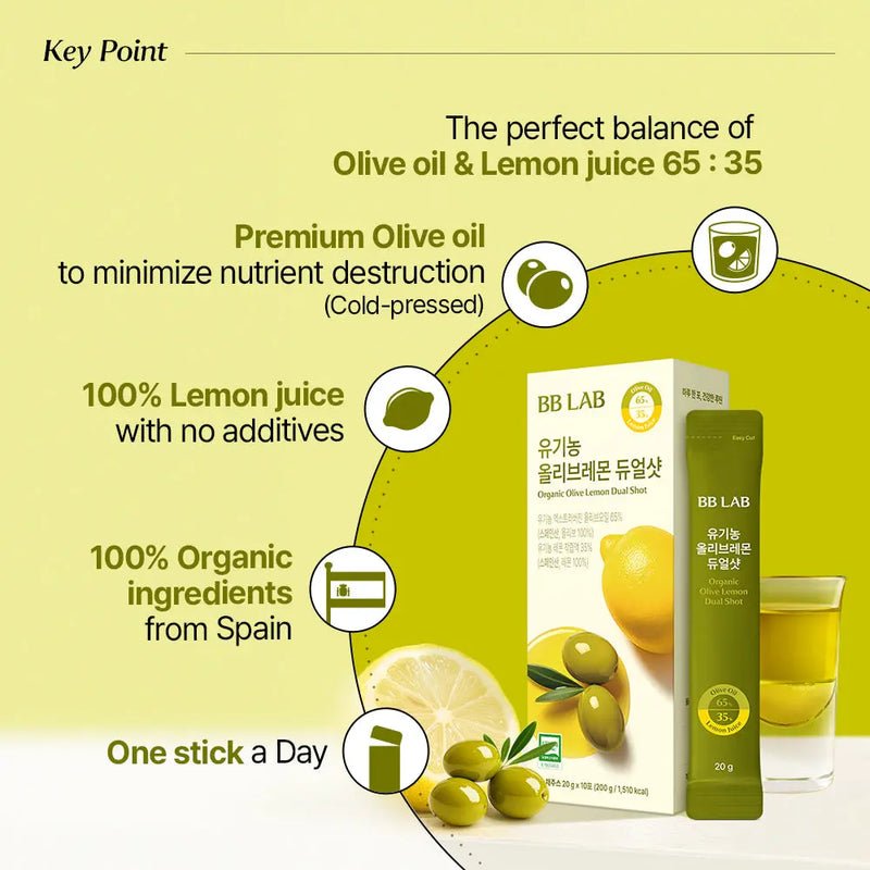 BBLAB Organic Olive Lemon Dual Shot 10pcs 2