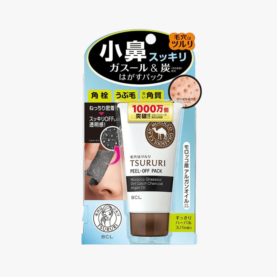 BCL Tsururi Peel Off Mask Dirt Catch Charcoal 55g Wash - Off Mask 1