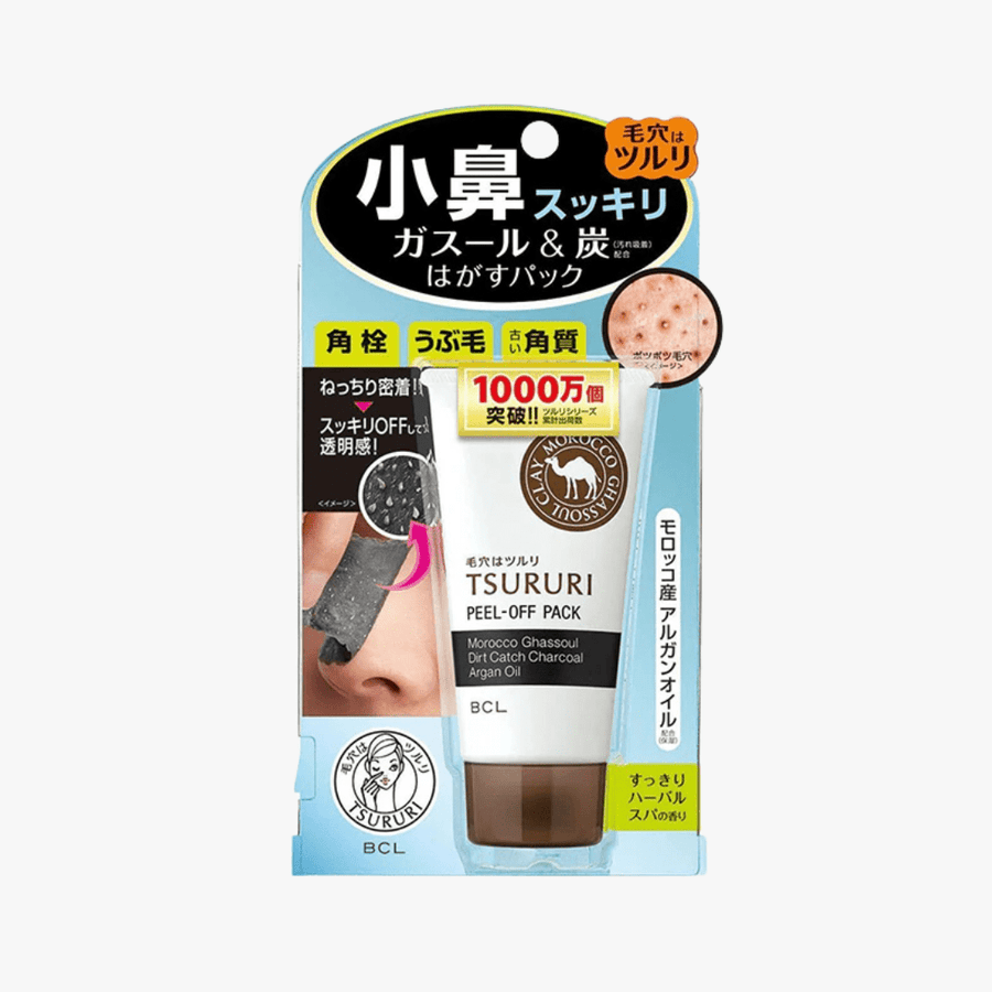 BCL Tsururi Peel Off Mask Dirt Catch Charcoal 55g Wash - Off Mask 1