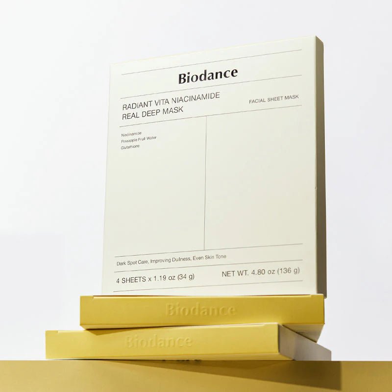 BIODANCE Radiant Vita Niacinamide Real Deep Mask 4Pcs Health & Beauty