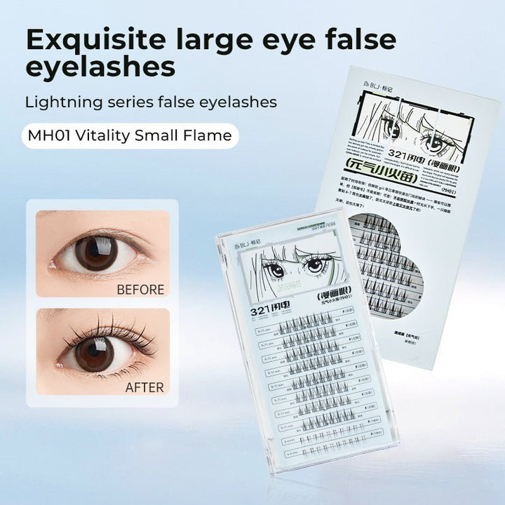 BLJ Lightning Manga Eyelashes (Upper+Lower) - MH01 Vitality Small Flame False Lashes 2