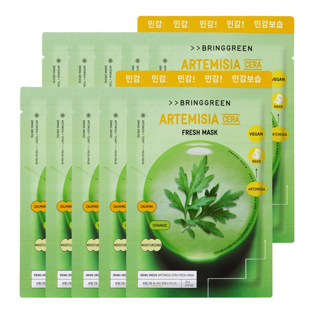 BRING GREEN Artemisia Cera Fresh Mask 10Pcs Health & Beauty oceanbuy beauty markham toronto free ship USA asian korean skincare