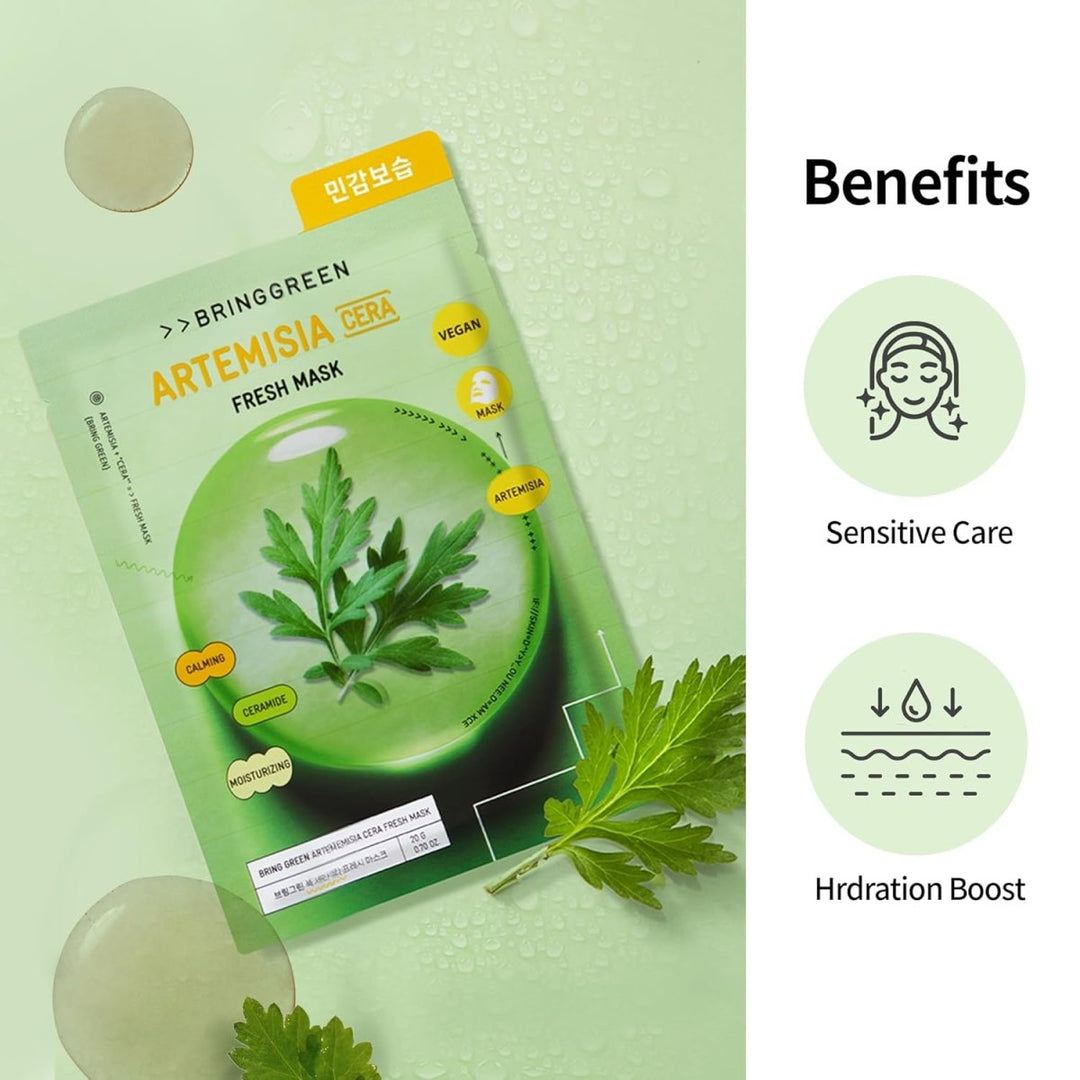 BRING GREEN Artemisia Cera Fresh Mask 10Pcs Health & Beauty oceanbuy beauty markham toronto free ship USA asian korean skincare