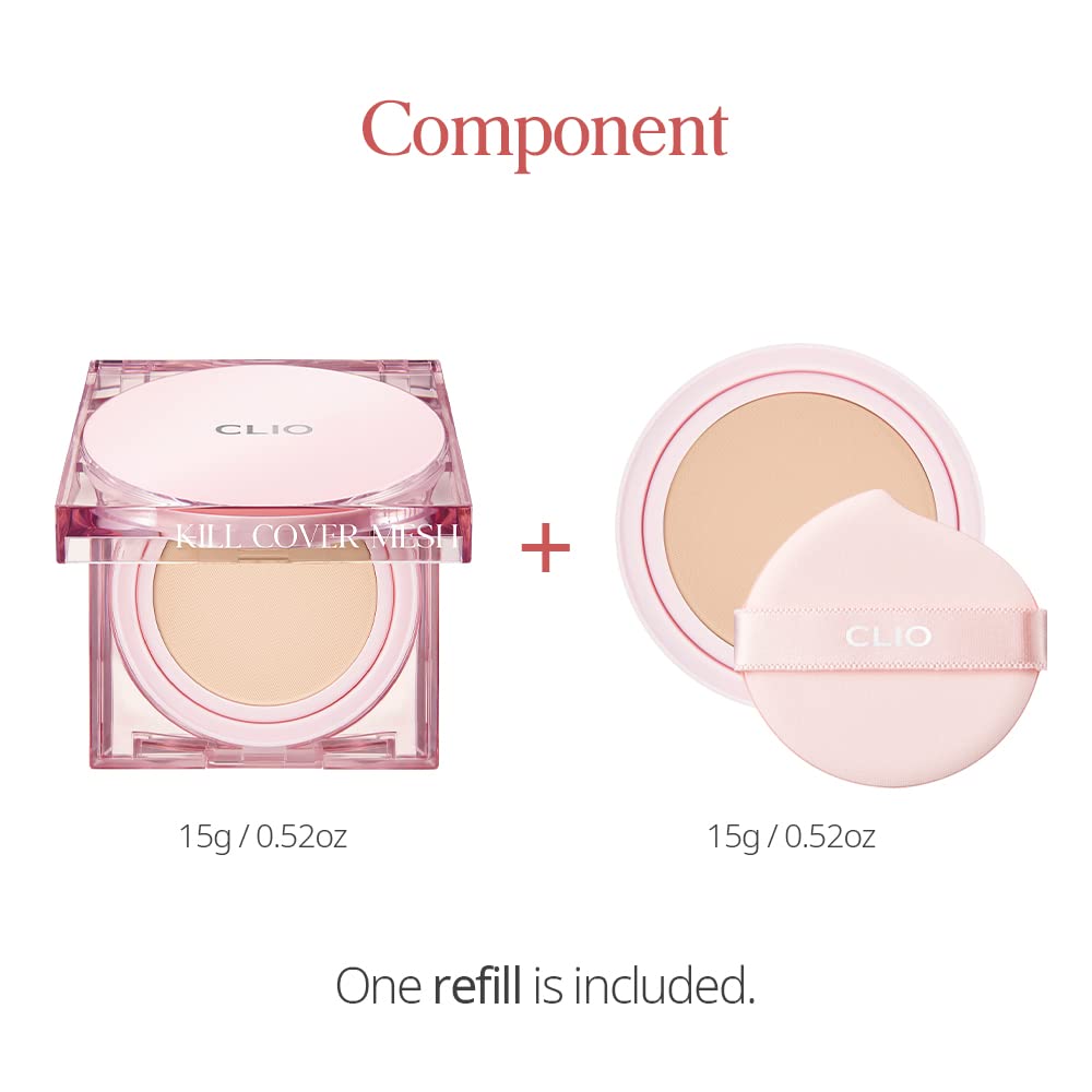 CLIO Kill Cover Mesh Glow Cushion Foundation 15g*2 - 3 Color for Choose(With Refill Core) Health & Beauty oceanbuy.ca markham toronto free ship USA asian korean skincare