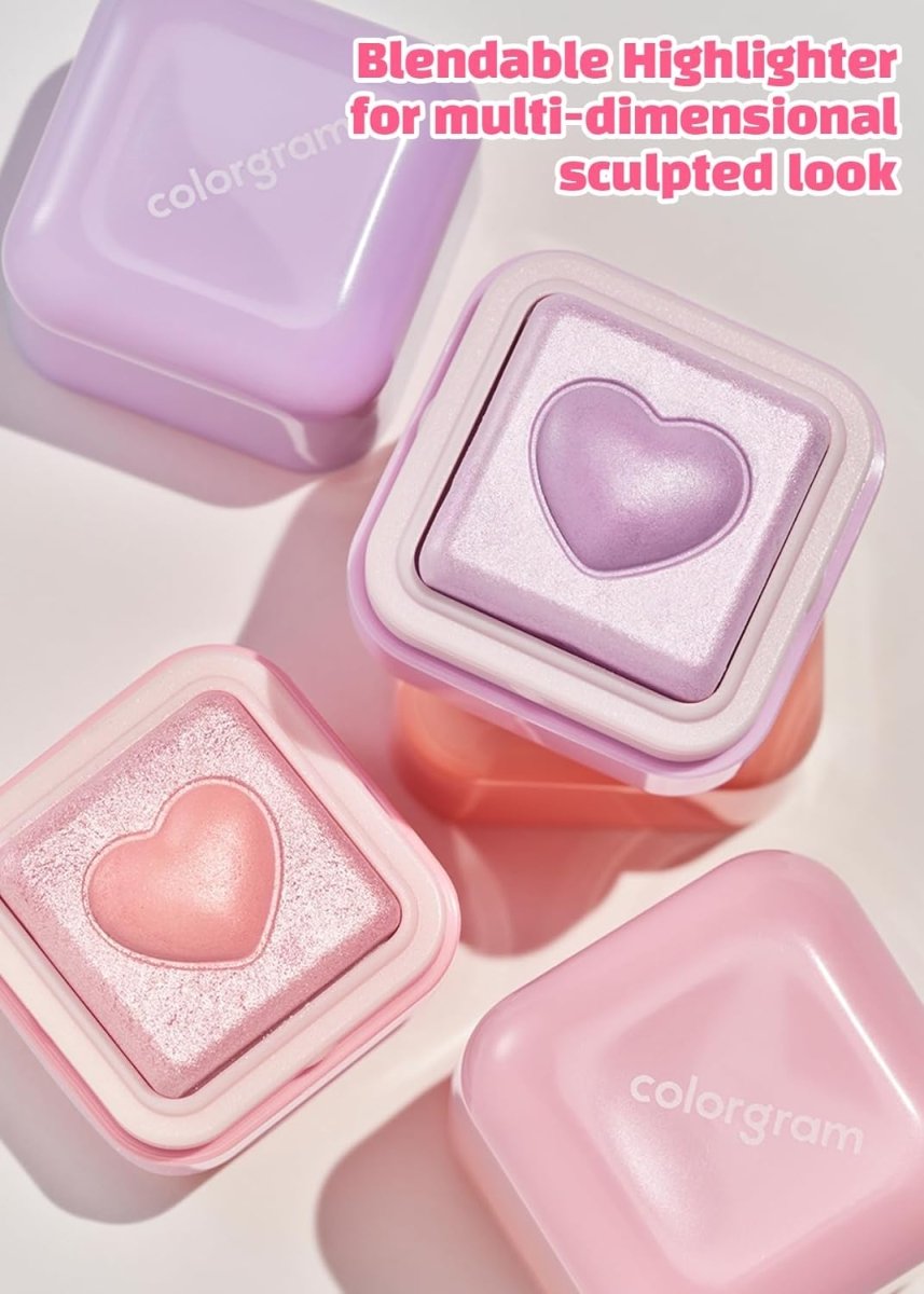 COLORGRAM Milk Bling Heartlighter 2.2g - 04 Lavender Heart Health & Beauty oceanbuy.ca markham toronto free ship USA asian korean skincare