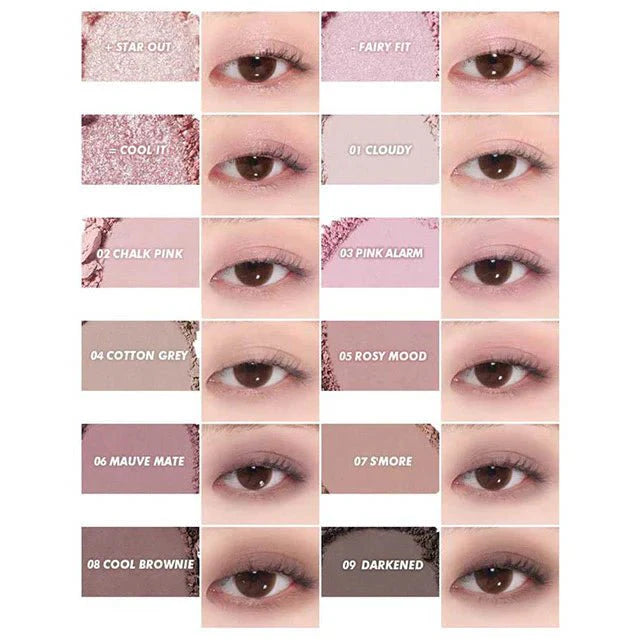 COLORGRAM Pin Point Eyeshadow Palette 9.9g - 02 Pink & Mauve Health & Beauty oceanbuy.ca markham toronto free ship USA asian korean skincare