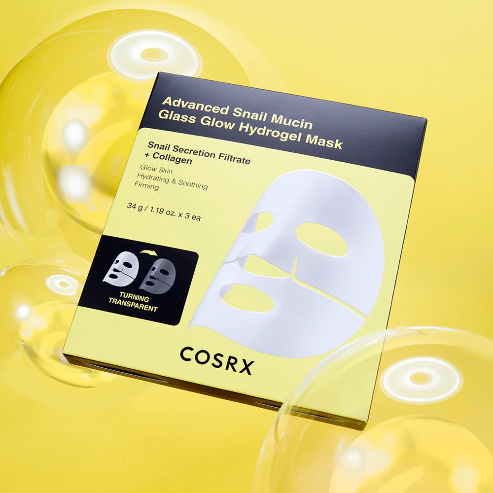 COSRX Advanced Snail Mucin Glass Glow Hydrogel Face Masks 3Pcs Health & Beauty oceanbuy beauty markham toronto free ship USA asian korean skincare