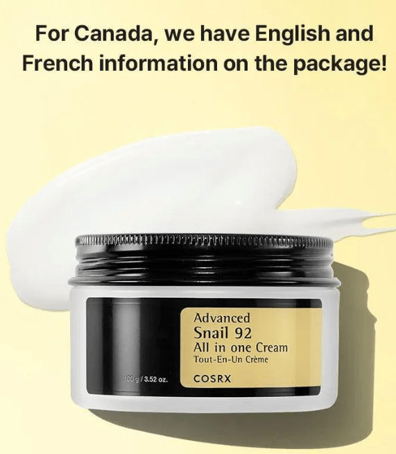 COSRX Advanced Snail 92 All in One Cream 100ml Canada Product Image