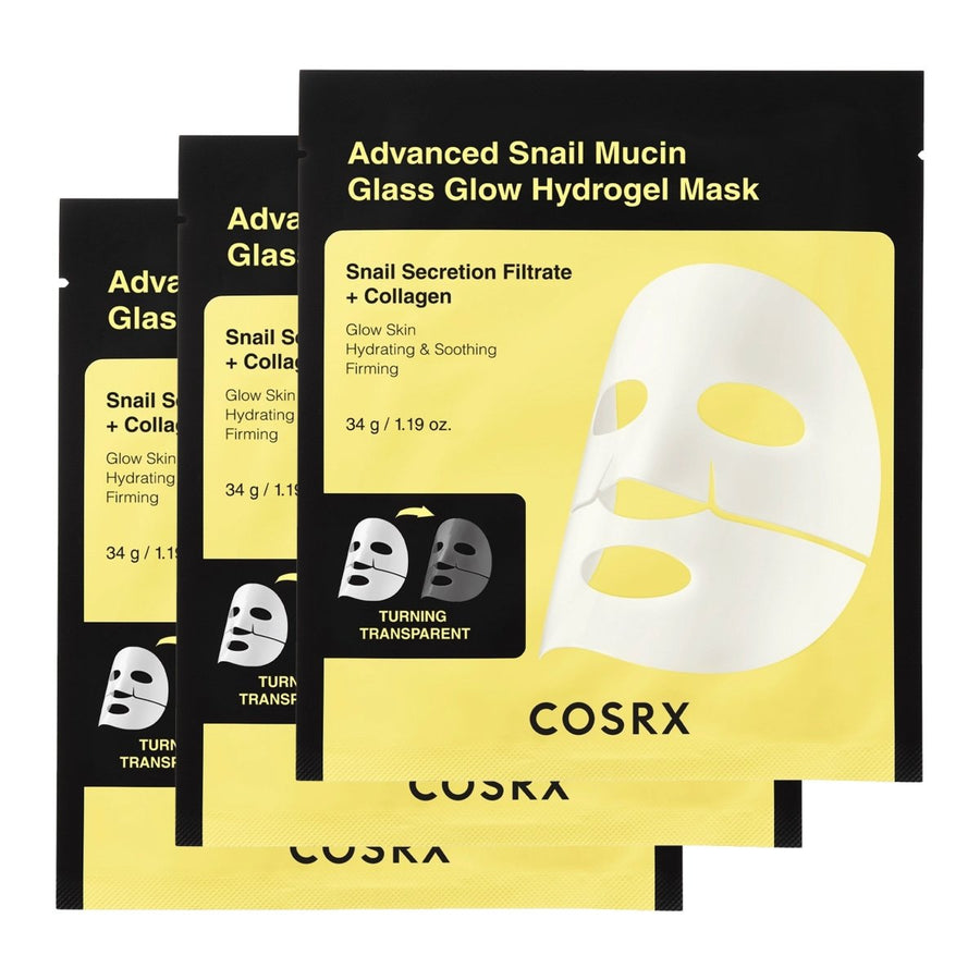 COSRX Advanced Snail Mucin Glass Glow Hydrogel Face Masks 3Pcs Health & Beauty