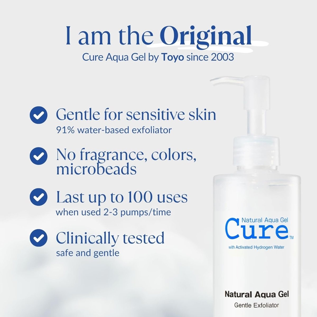 CURE Natural Aqua Gel Hydrogen Activated Water Skin Exfoliator 100g NEW PACKAGE (2 Bottle) Health & Beauty oceanbuy.ca markham toronto free ship USA asian korean skincare