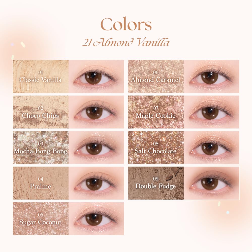 DASIQUE Icecream Collection Shadow Palette 7g - #21 Almond Vanilla Health & Beauty oceanbuy.ca markham toronto free ship USA asian korean skincare