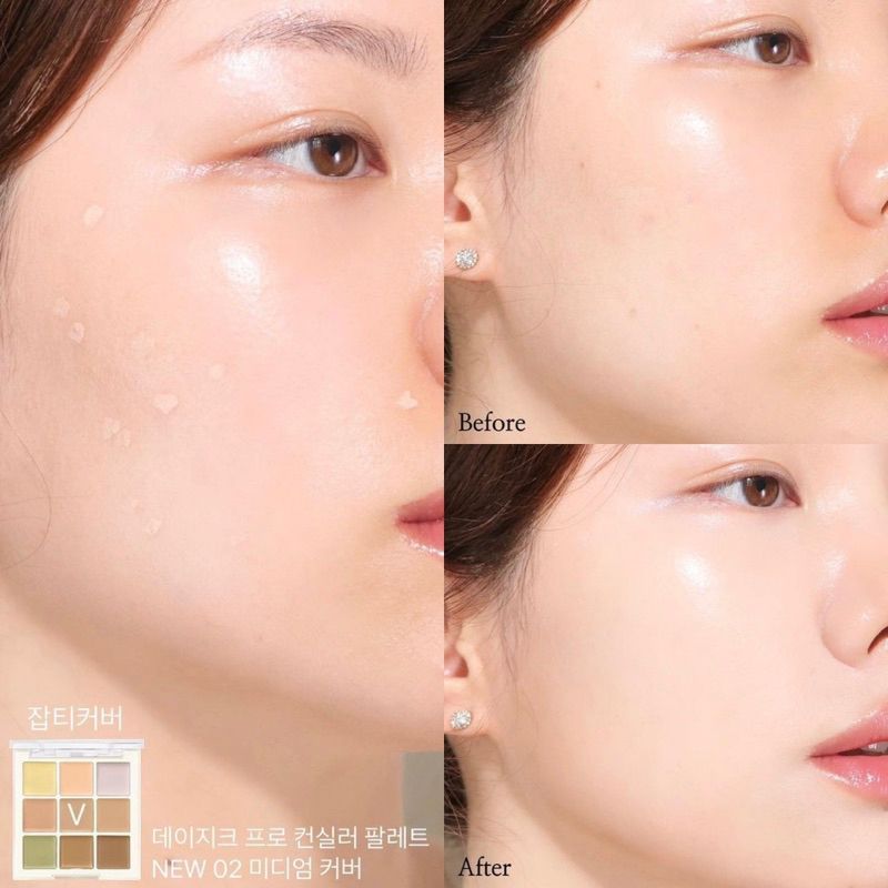 DASIQUE Pro Concealer Palette 9g - 02 Medium Cover Health & Beauty oceanbuy.ca markham toronto free ship USA asian korean skincare