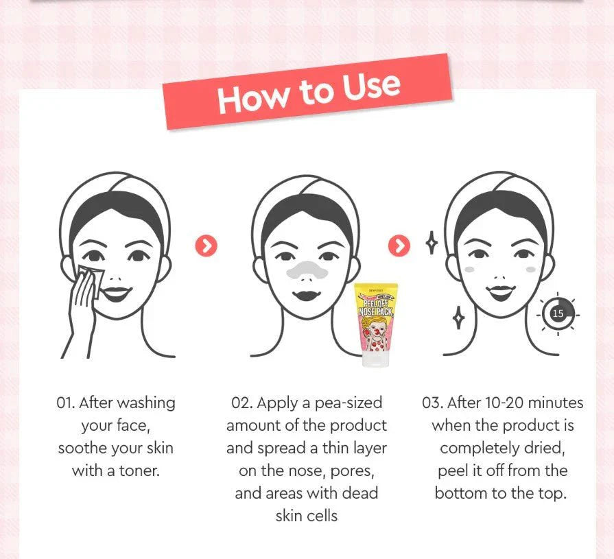 DEWYTREE 1 Step Nose Care Peel Off Nose Pack 70ml - Strawberry Honey Jam Health & Beauty oceanbuy.ca markham toronto free ship USA asian korean skincare