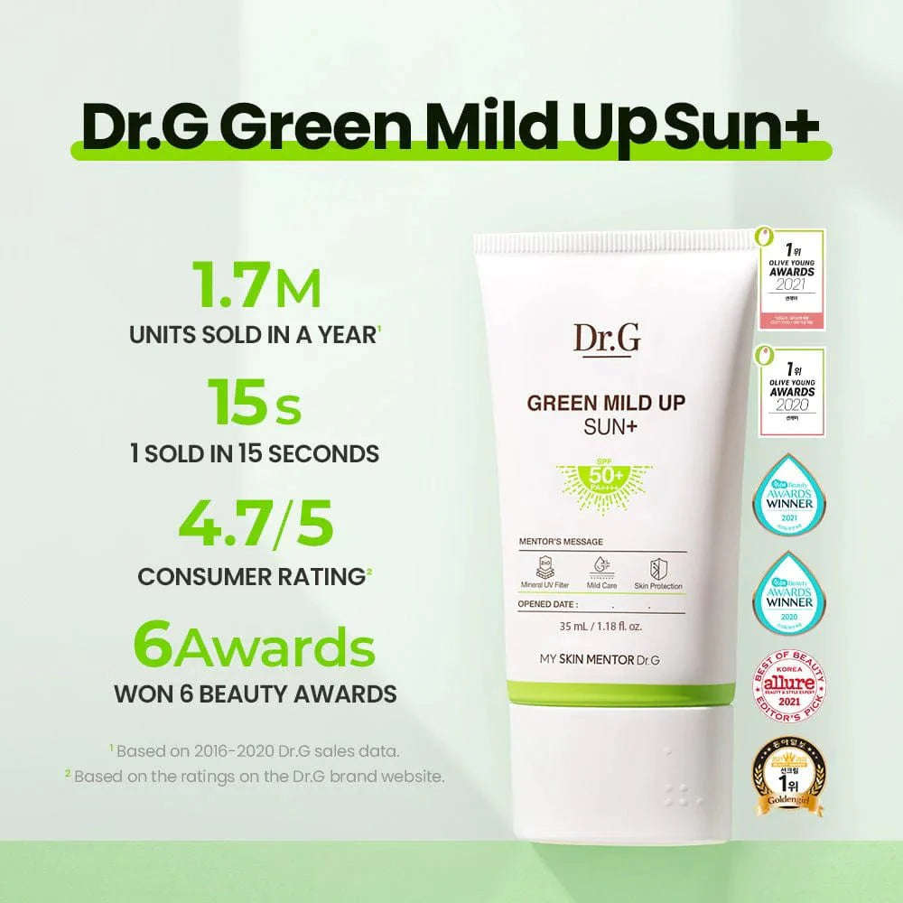 DR.G Green Mild Up Sunscreen 50ml SPF50+ PA++++ (NPN 80124417) Health & Beauty oceanbuy.ca markham toronto free ship USA asian korean skincare