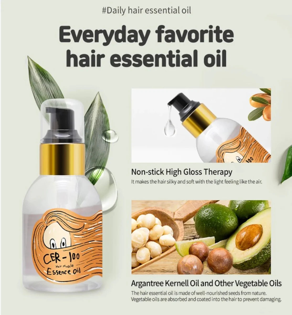 ELIZAVECCA CER - 100 Hair Muscle Essence Oil 100ml Health & Beauty oceanbuy beauty markham toronto free ship USA asian korean skincare