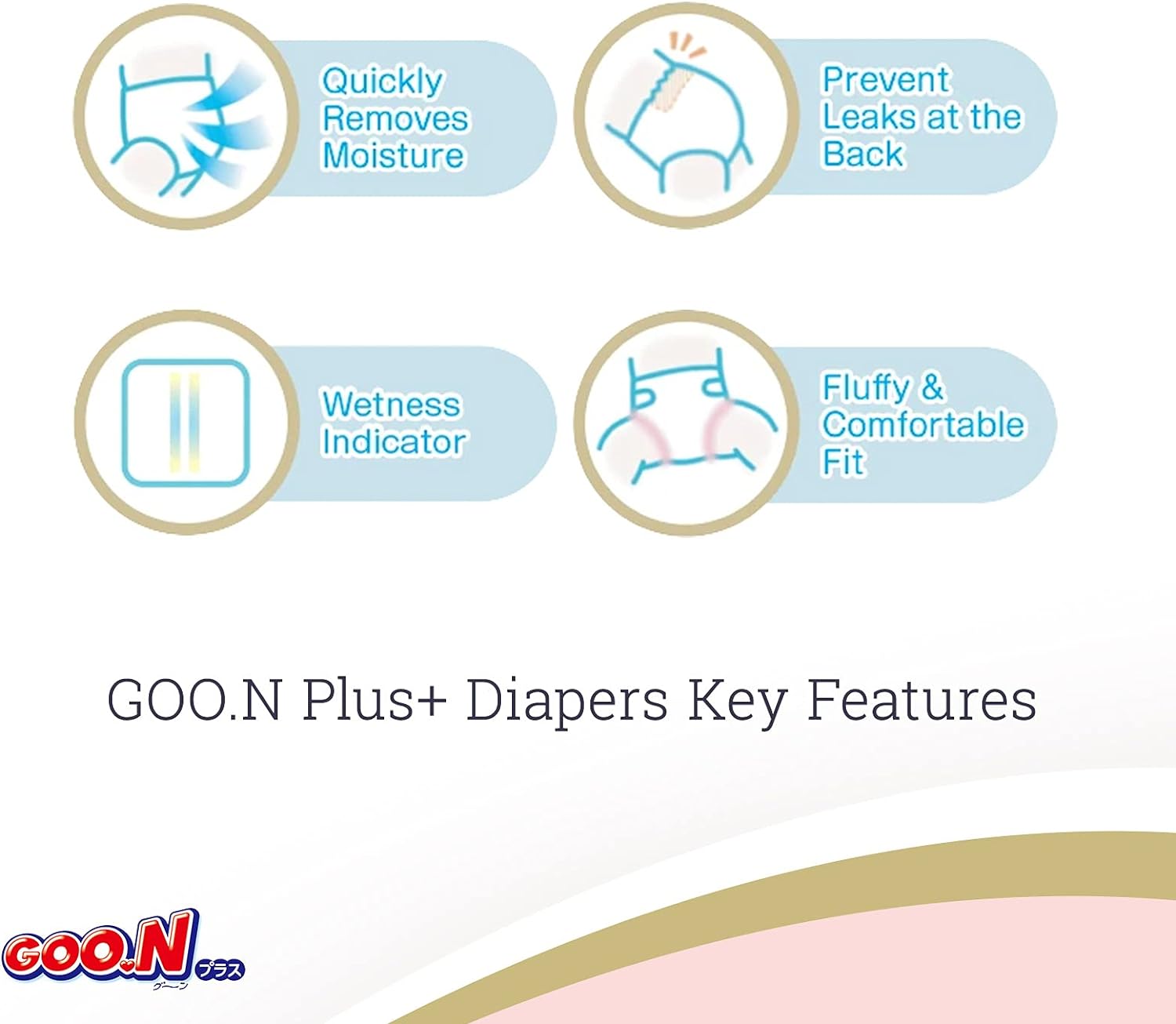 ELLEAIR GOO.N Plus Baby Diaper with Tape Size L (9～14kg) 48Pcs Baby & Toddler oceanbuy.ca markham toronto free ship USA asian korean skincare