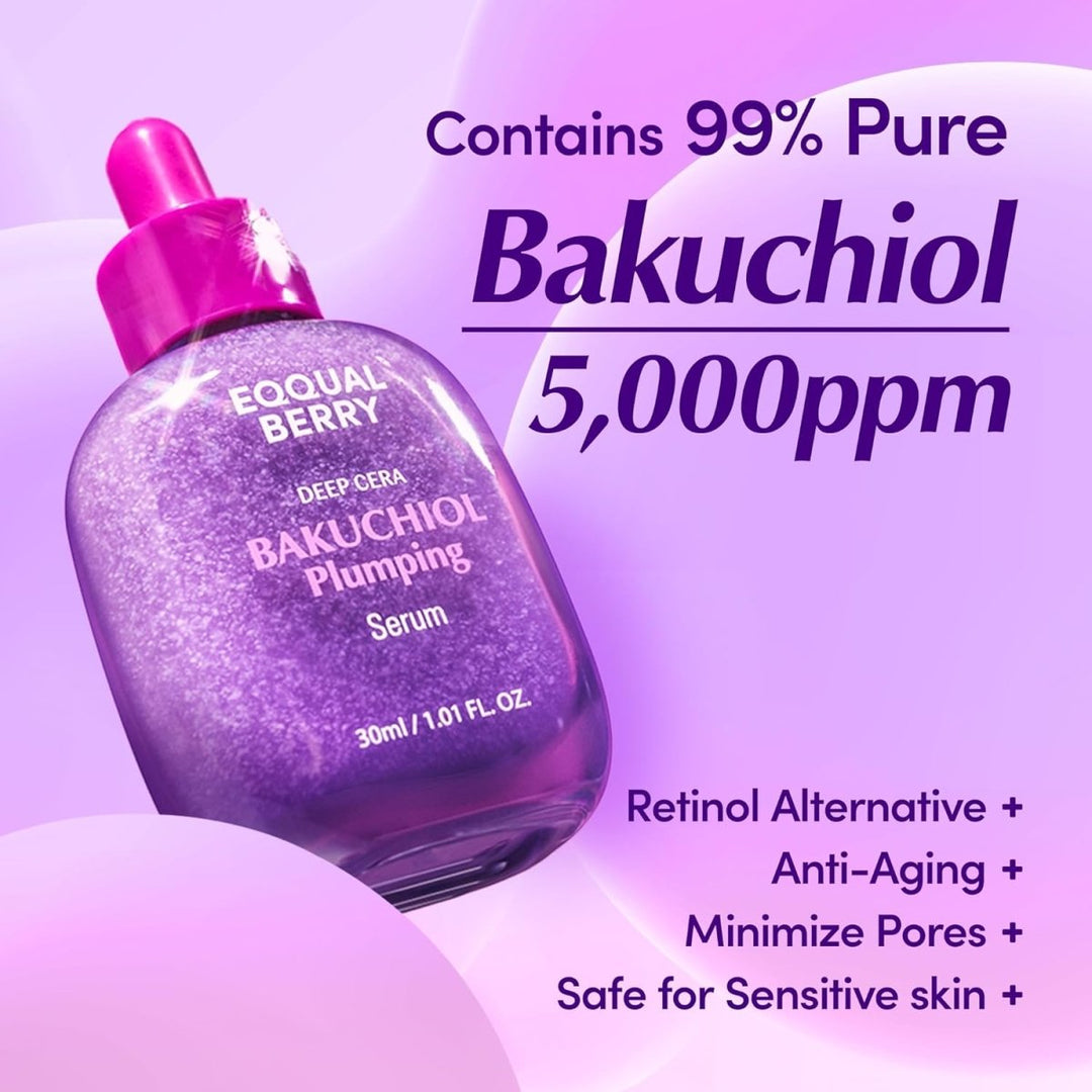 EQQUALBERRY Bakuchiol Plumping Serum 30ml Health & Beauty