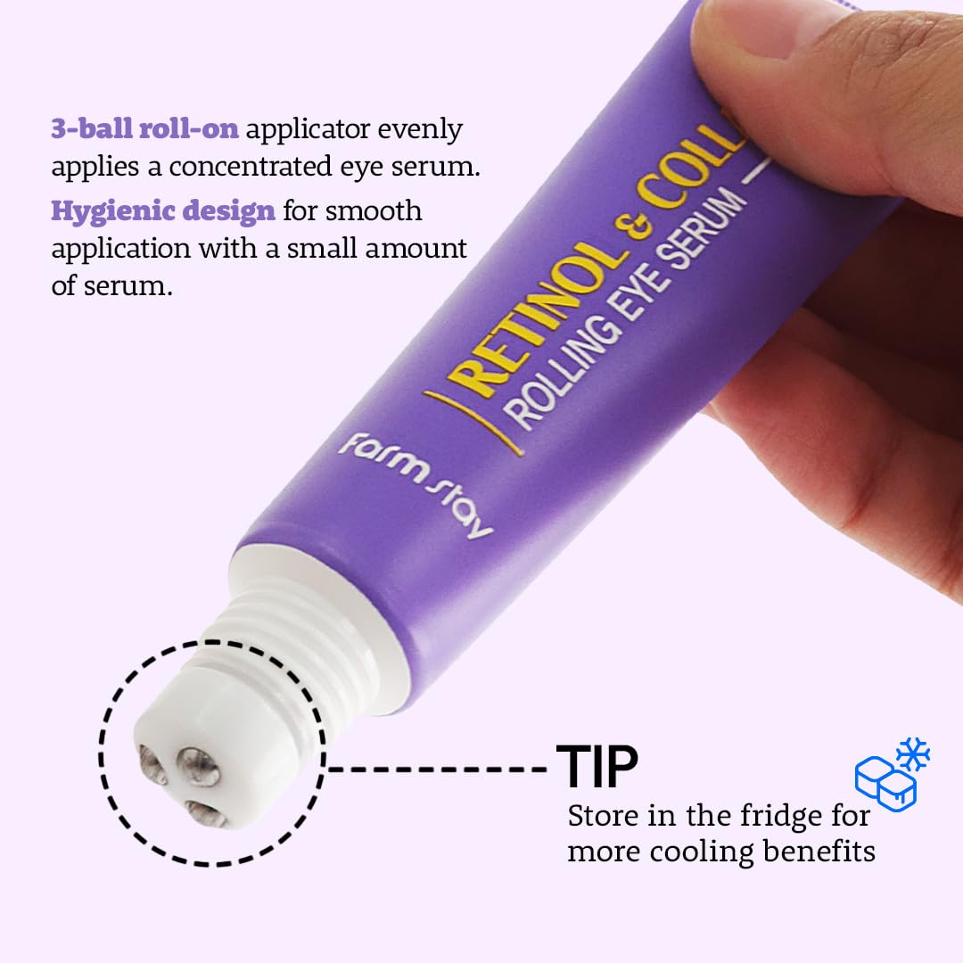 FARMSTAY Rolling Eye Serum 25ml - Retinol & Collagen Health & Beauty oceanbuy beauty markham toronto free ship USA asian korean skincare