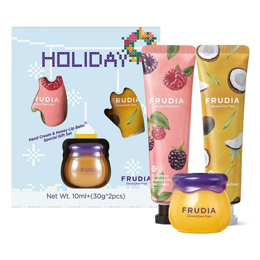 FRUDIA Holiday Hand Cream & Honey Lip Balm Special Gift Set Health & Beauty oceanbuy beauty markham toronto free ship USA asian korean skincare
